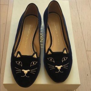 Charlotte Olympia Kitty Flats - 37 barely worn